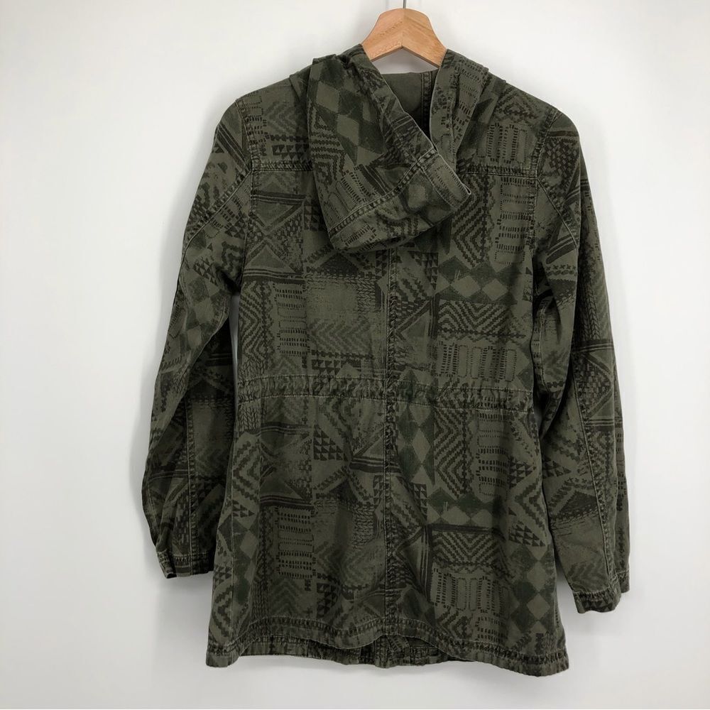 Mossimo Jacket Womens Medium Green Aztec Utility Hoodie - Picture 5 of 5